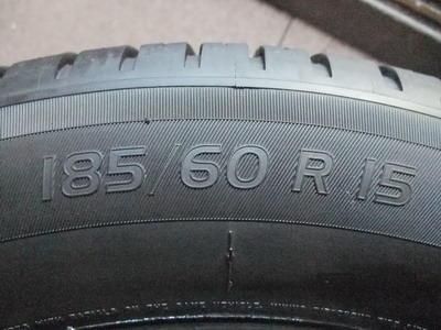 กะทะล้อ ขอบ 15 4รู 100 พร้อมยาง Michelin 185/60/15 ปี 12