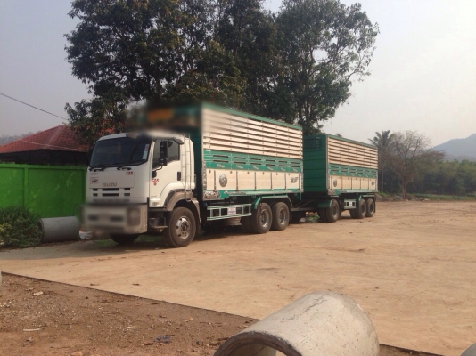 ขายรถพ่วง ISUZU DECA 360 ปลายปี 53 ดัมพ์มิเนียมแม่ลูก ไมล์ 350,000