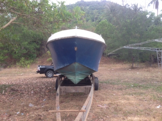 ขายเรือไฟเบอร์กลาส30ฟุต+เทลเลอร์2เพลา