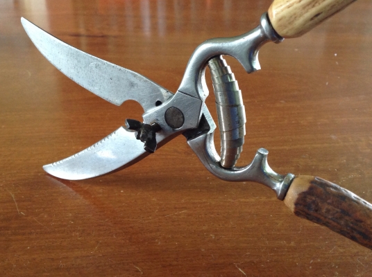 ขายกรรไกรตัดกิ่ง Vintage ด้ามจับทำจากเขากวาง ขายกรรไกรตัดกิ่ง Vintage ด้ามจับทำจากเขากวาง