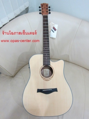 กีต้าร์โปร่งเว้าไฟฟ้า Amari รุ่น AM-418C สีไม้ด้าน ของใหม่ EQ อย่างดี