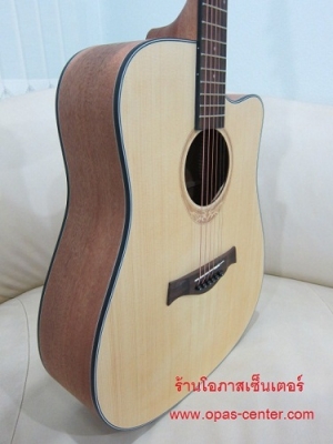 กีต้าร์โปร่งเว้า Amari รุ่น AM-418C สีไม้ด้าน ของใหม่ งานสวย