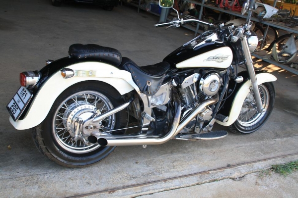 ขาย STEED 600 แต่งแนว Fatboy ทะเบียนแท้ โอนส่ง 122000