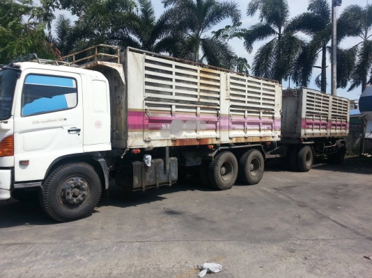 10ล้อไม่ดั้มแม่ลูก HINO MEGA 260ปี46 กระบะพนัส 6.40ม