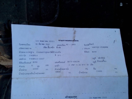 FM3H NLA 2เพลาดั้มสามมิตรลอนเฉียง ทะเบียนเต็ม FM3H NLA 2เพลาดั้มสามมิตรลอนเฉียง ทะเบียนเต็ม