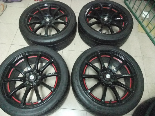 ล้อ GTR ขอบ17 กว้าง7 ET40 5รู100-114 พร้อมยาง