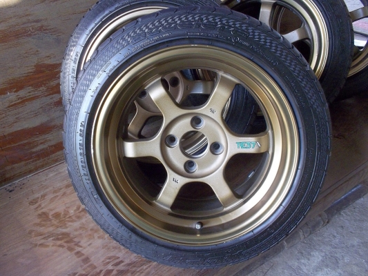 ขายแม็ก TE 37V  ขอบ15x8 off20 + ยาง195-50-15 ปี13 ชุดละ 9500