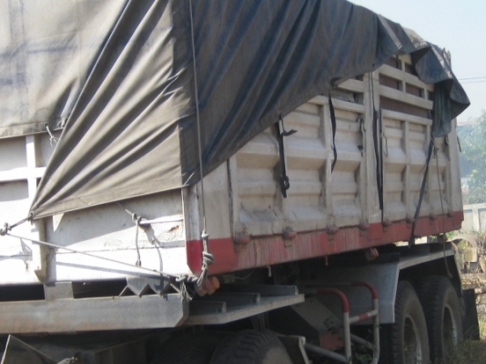 ขายรถบรรทุกพ่วง22-24ล้อดั้มแม่ลูก3คาน ISUZU DECA 270 ปี47 ยูโร1 ติดNGV 100\% 8ถัง พร้อมใช้งานครับ