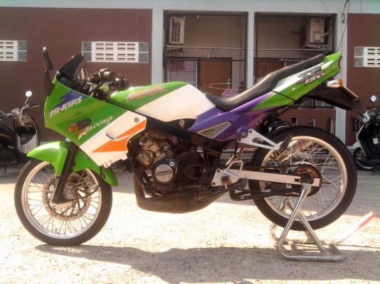 ขออนุญาติขาย  KAWASAKI KR 150 CC. ปี99 มือเดียว เสื้อทอง ล้อเงิน