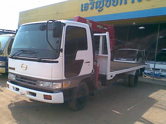 ขาย 6 ล้อ ฮีโน่ ติดเครน UNIC V TURBO 2.5 ตัน 5 ปลอก รถสวย พร้อมใช้