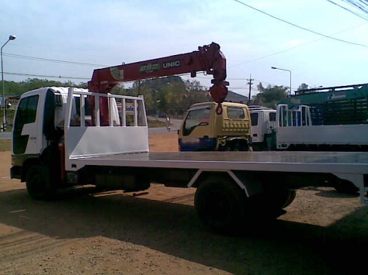 ขาย 6 ล้อ ฮีโน่ ติดเครน UNIC V TURBO 2.5 ตัน 5 ปลอก รถสวย พร้อมใช้