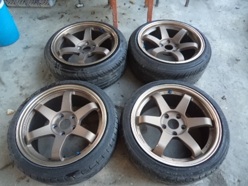 ขายล้อ TE37SL ขอบ 17 หน้า8 หลัง9 พร้อมยาง