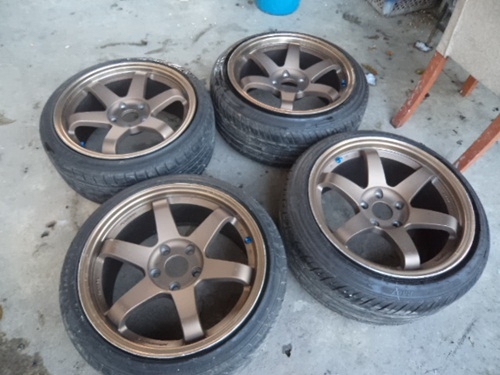 ขายล้อ TE37SL ขอบ 17 หน้า8 หลัง9 พร้อมยาง