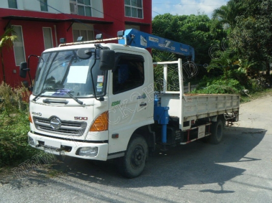 รถบรรทุก 6 ล้อติดเครน ยี่ห้อ HINO 175 แรงม้า ติดเครน 3 ตัน
