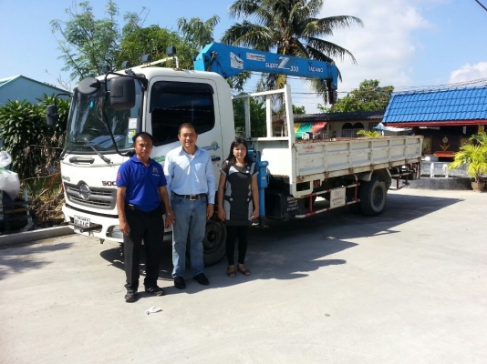 รถบรรทุก 6 ล้อติดเครน ยี่ห้อ HINO 175 แรงม้า ติดเครน 3 ตัน