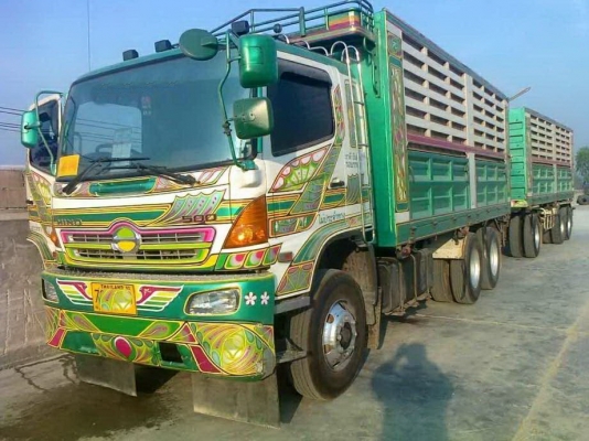 ขายรถพ่วง 22 ล้อ 2 เพลา แม่-ลูก ดั้ม กระบะเหล็กคอกเกษตร HINO ซีรี้.500 ปี.52 เครื่อง.344 รถสวย