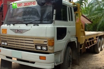 ขายรถประกอบเทร์เลอร์ท้ายลาดบรรทุกแบคโฮ 10 ล้อ 1 เพลา ขายรถประกอบเทร์เลอร์ท้ายลาดบรรทุกแบคโฮ 10 ล้อ 1 เพลา