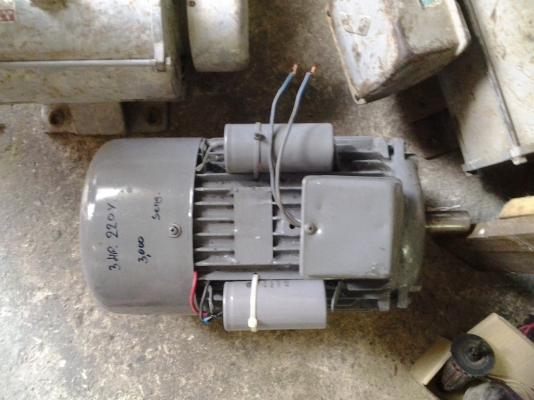 ขาย !! มอเตอร์ 3 hp. 220v. รอบ 1400 ยี่ห้อ จีน พร้อมใช้งาน