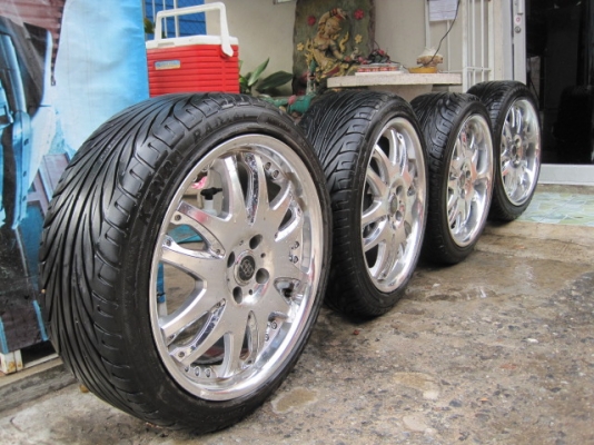 แม็คมือสอง VIP ขอบ17 4รู100 พร้อมยางดอกสวยๆ