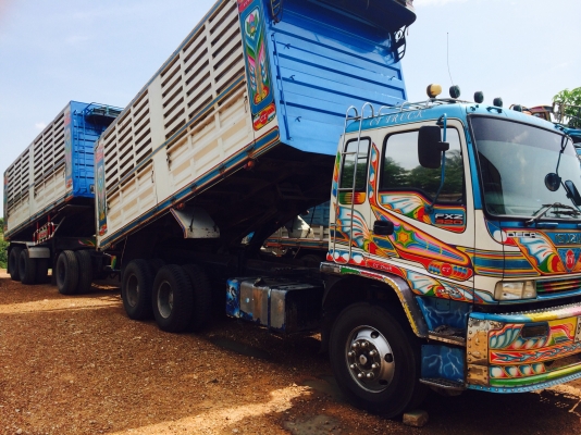 ขายอีซูซุ 320 ปี2551 ดั๊มเกษตรแม่ลูก ลูกสามเพลา