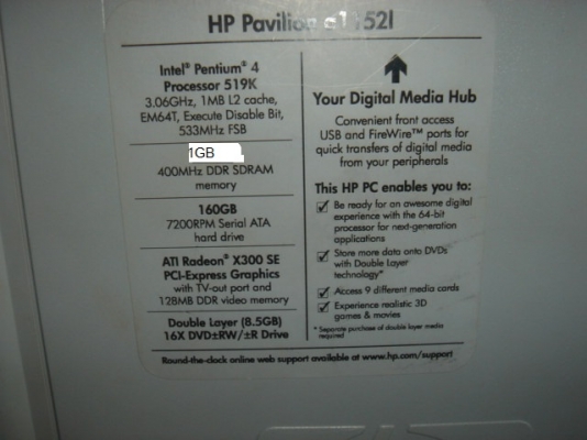 ขาย CPU HP ราคา 1800 บาท