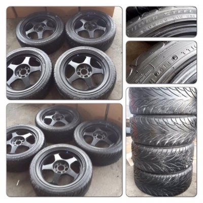 ขายล้อแม็กซ์ขอบ16 Spoon (Rota) 4รู100 + ยางปี11 ราคา 7,900 บ.ถูก