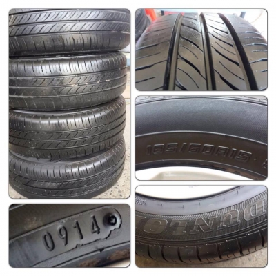 ขายยางป้ายแดงปี14 ขอบ15 Dunlop 185/60/15 4 เส้น ราคา 6,300 ฿ ถูกมากๆๆ