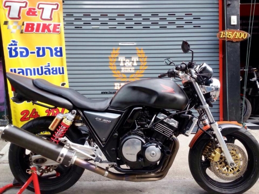 ต้ำพระราม2ขาย HONDA CB400 ปี94 เอกสารอินวอย สรรพสามิต ดำด้านตัดส้มเงา