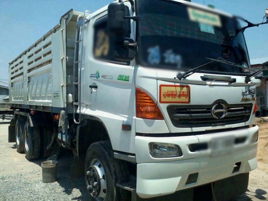 ขายรถพ่วงดัมพ์ HINO MEGA เครื่อง 320 แรง ปี 48 ลูก 6 เมตร 3 คานยัด