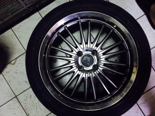 ล้อแม๊กขอบ 17 4รู100 หน้าตื้น หลังลึก พร้อมยางปี 2011