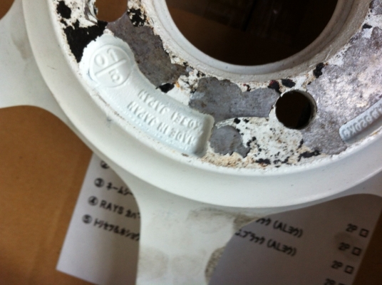 ขายล้อ Buddy Club P1 4รู  สีขาวขอบ15กว้าง7 offบวก35 ล้อแท้น่ะครับ