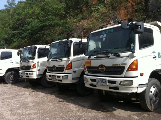 ็HINO MEGA  FM 2P 320 แรงม้า กระบะ 3 มิตร