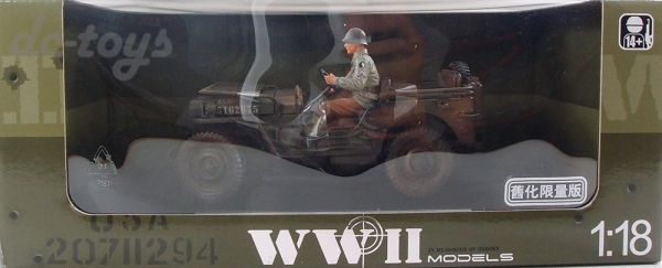 ขาย โมเดลรถ Jeep Ford GPW ขนาด 1:18 พร้อมพลขับ