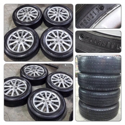 ขายล้อแม็กซ์15 Toyota New Vios 12ก้านรมดำ + ยางปี12-13 ราคา 8,900 บ.ถูก