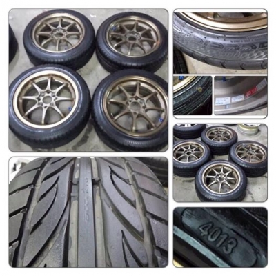 ขายล้อแม็กซ์ CE28 ขอบ15 4รู100 + ยางปี13 ราคา 12,500 บาท ใส่เดือนเดียว!!! สุดคุ้ม!!!