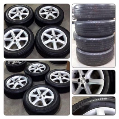ขายล้อแม็กซ์ Toyota Altis ขอบ 15 4รู100+ยางปี 11 ราคา 4,500 บาทถูก