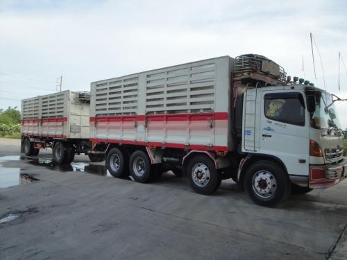 ขายรถพ่วง HINO MEGA 260 Euro2 แม่ 2 คานหน้า ปี 2546