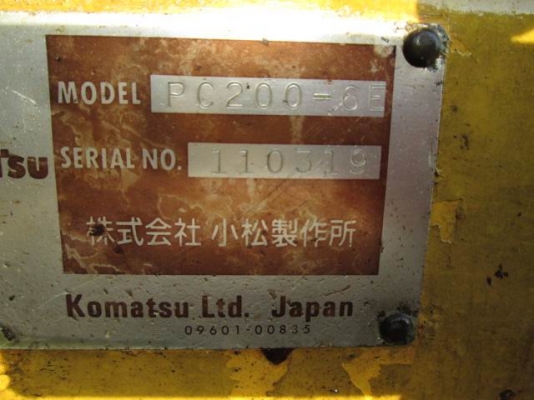 ขายด่วน KOMATSU PC200-6E ซีเรียนสูง110319Japanจะข้ามเป็นรู่น7 รถนอกนำเข้าจากญี่ปุ่นไม่เคยใช้งานเมืองไทยเลย