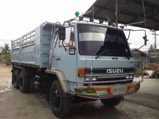 ขายรถบรรทุกสิบล้อดัมพ์ Isuzu นางฟ้า เครื่อง 195 แรง ปี 39 กระบะใหม่ดัมพ์สามมิตร ทะเบียนพร้อม