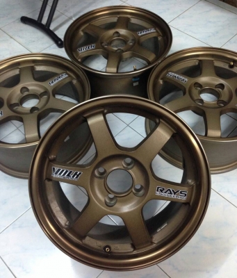 ล้อ TE37 15x7 et35 มือสอง งานเนียนๆ มีรอย1วงนิดๆบางๆ จัดไป 8,700 บาท