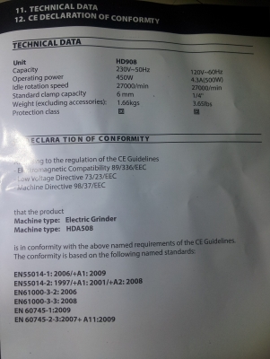 เครื่องเจียรย์แกนตรง 6 mm hyundai korea แท้ มีประกัน