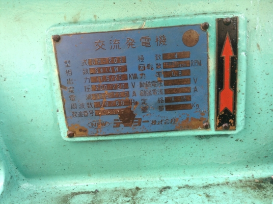 ขายเครื่องปั่นไฟเดนโย. 20 kva
