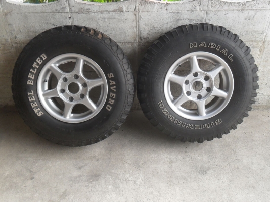 ล้อแม็ก 15นิ้ว 6รู ยาง 30*9.50R15 สวยโหด 1 คู่ ราคา 2500 บาท