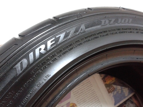 ยางซิ่ง,195-55-15 DUNLOP DZ-101 ปลายปี12สวยๆ สี่เส้น 3,800