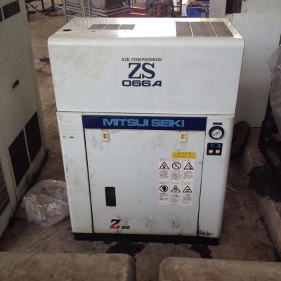 ปั๊มลมสกรู เก่าญี่ปุ่น MITSUI SEIKI รุ่น ZS066A สภาพดี พร้อมใช้งาน