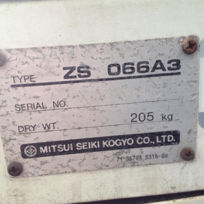 ปั๊มลมสกรู เก่าญี่ปุ่น MITSUI SEIKI รุ่น ZS066A สภาพดี พร้อมใช้งาน