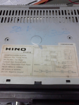 ขายเครื่องเล่น CAR CD MP3 PLAYER ยี่ห้อ HINO สนใจซื้อติดต่อ.081-427-3941 ขายเครื่องเล่น CAR CD MP3 PLAYER ยี่ห้อ HINO สนใจซื้อติดต่อ.081-427-3941