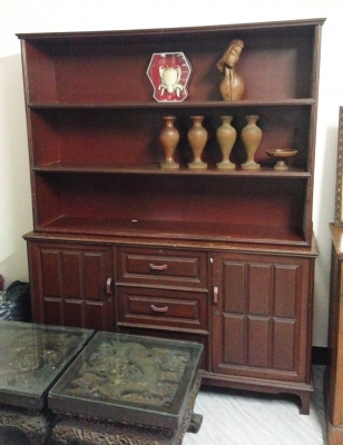 ขายตู้โชว์ไม้สักเก่า