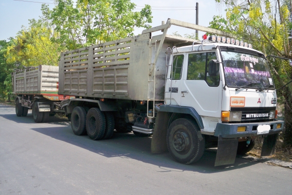 ขายรถพ่วง Mitsubishi FUSO FN527 18 ล้อ ดั้ม แม่+ลูก