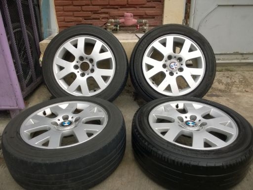 ล้อแม็ก BMW E46 ขอบ 16 5 120 ยาง205-55-16  2ชุดถูกๆ